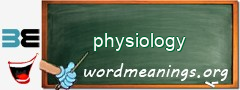 WordMeaning blackboard for physiology